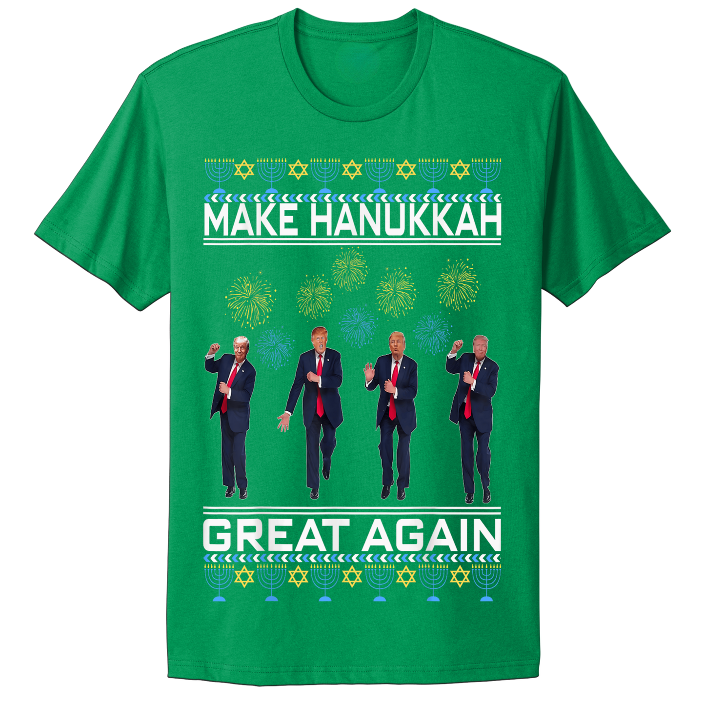 Ugly Hanukkah Tshirt Trump Dance Hanukkah Great Again MAGA