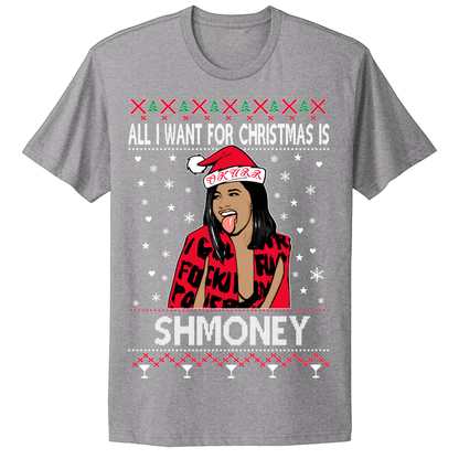 Ugly Christmas Tshirt Christmas Shmoney Cardi B