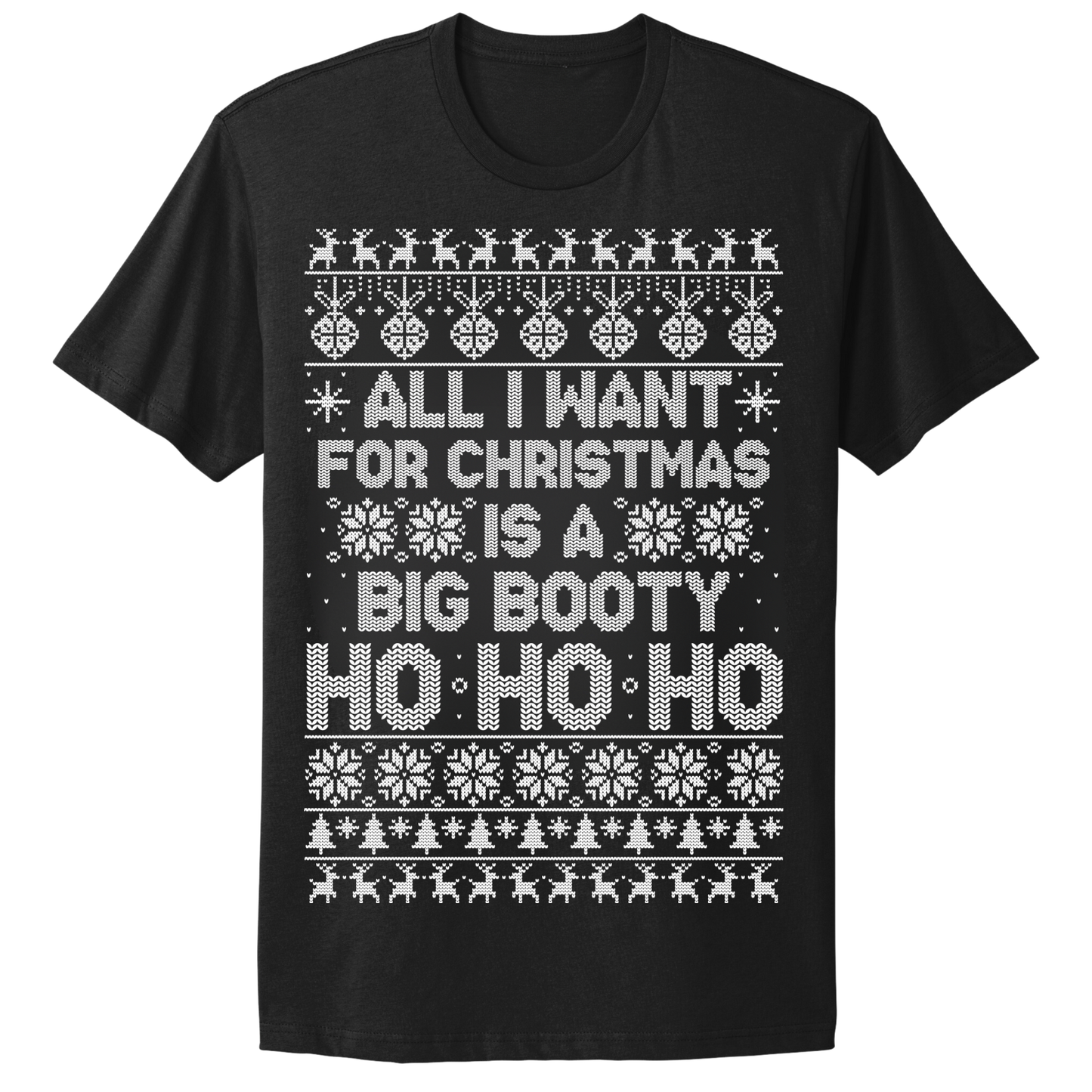 Ugly Christmas Tshirt Big Booty Ho Ho Ho