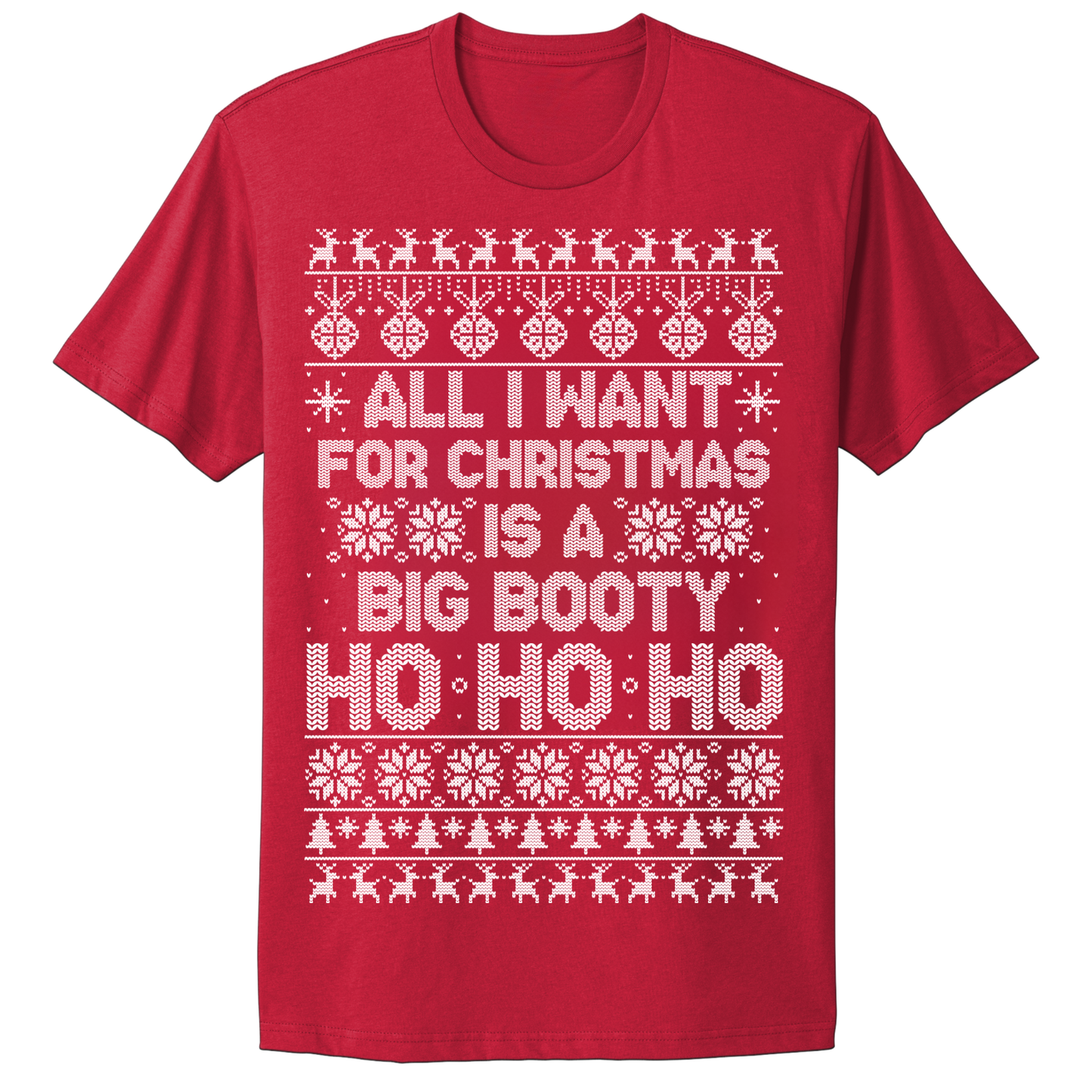 Ugly Christmas Tshirt Big Booty Ho Ho Ho
