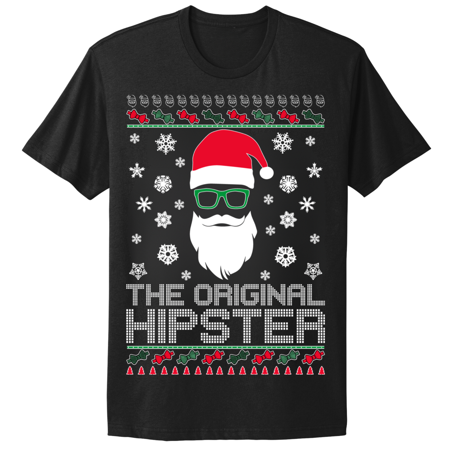 Ugly Christmas Tshirt Santa Original Hipster