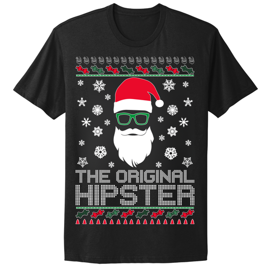 Ugly Christmas Tshirt Santa Original Hipster
