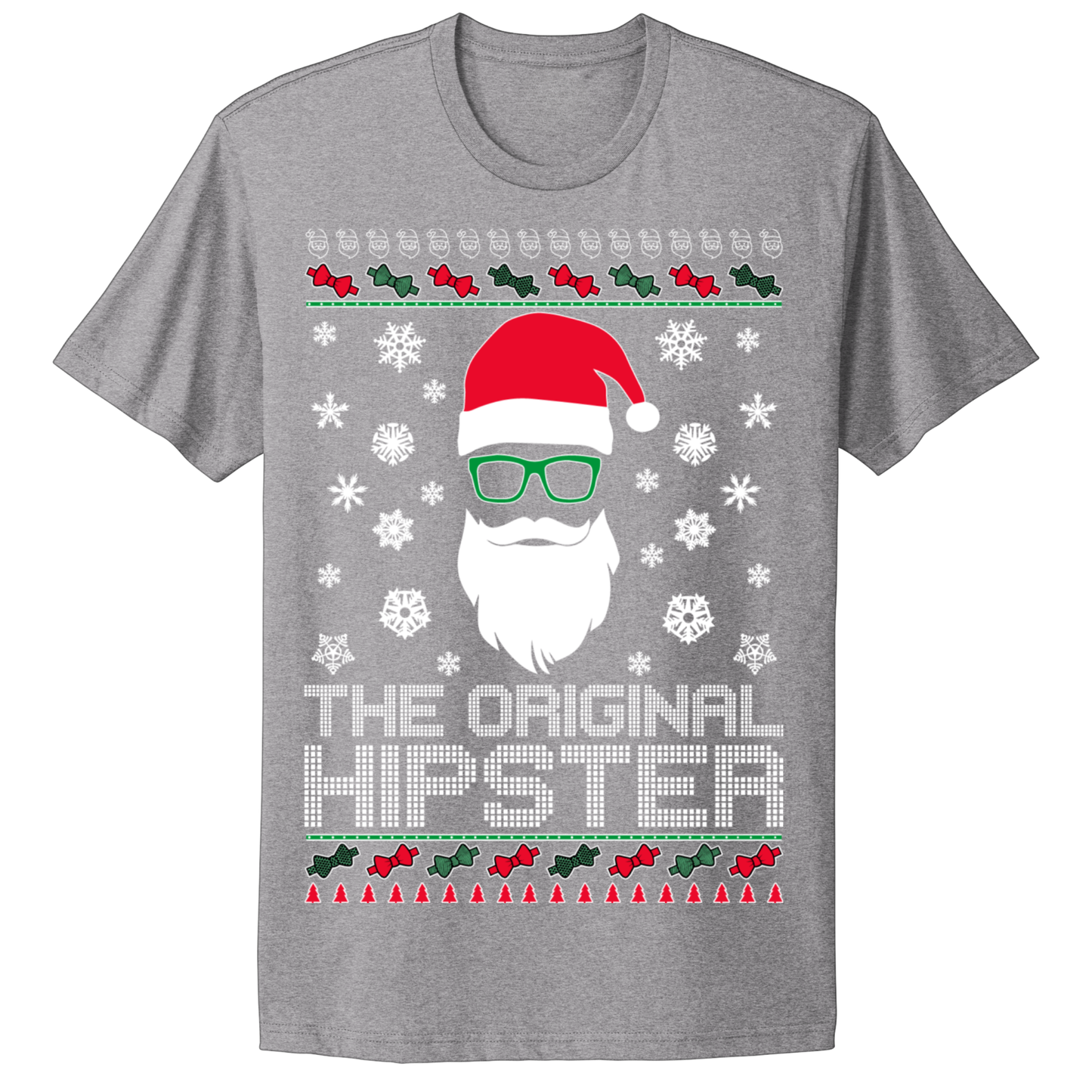 Ugly Christmas Tshirt Santa Original Hipster