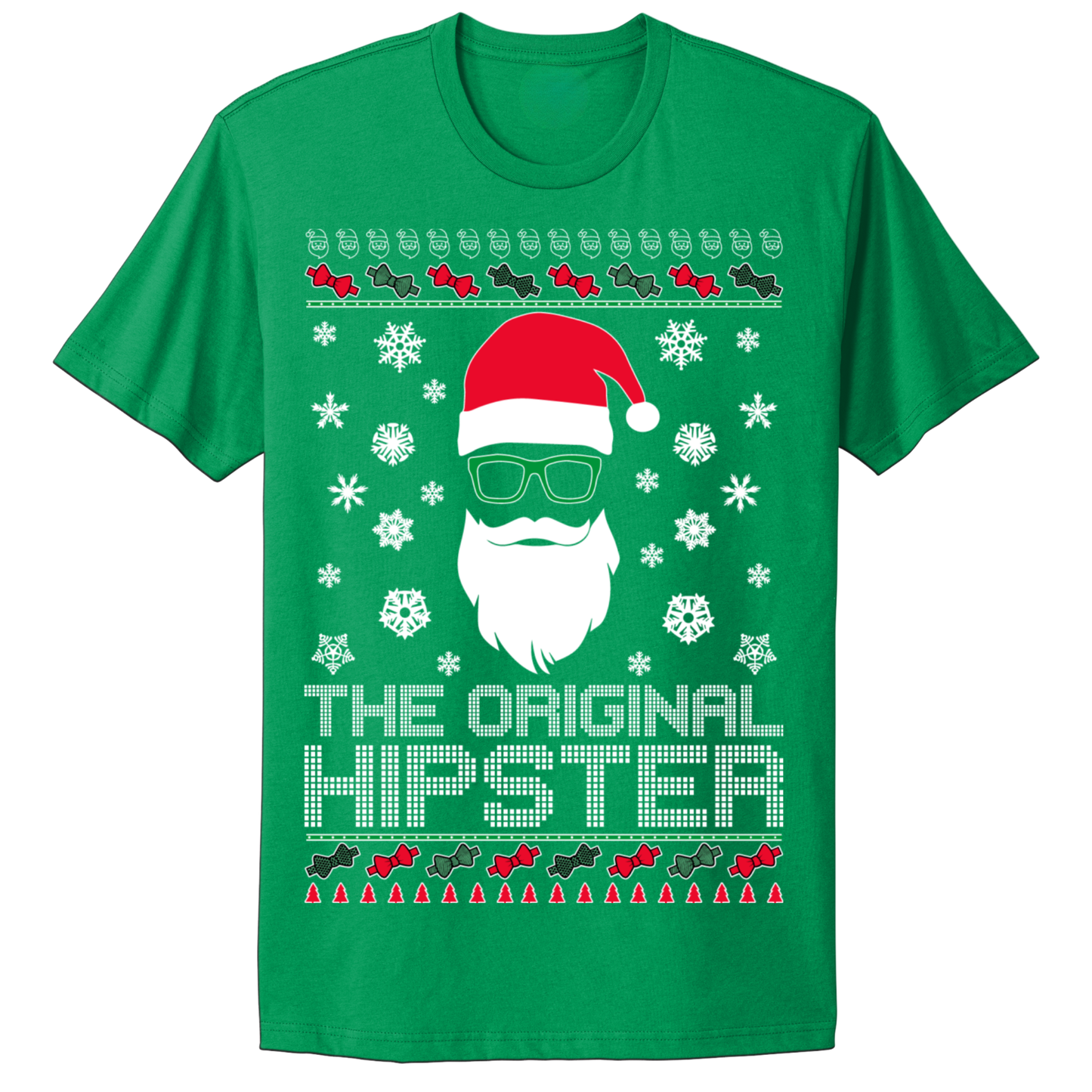 Ugly Christmas Tshirt Santa Original Hipster
