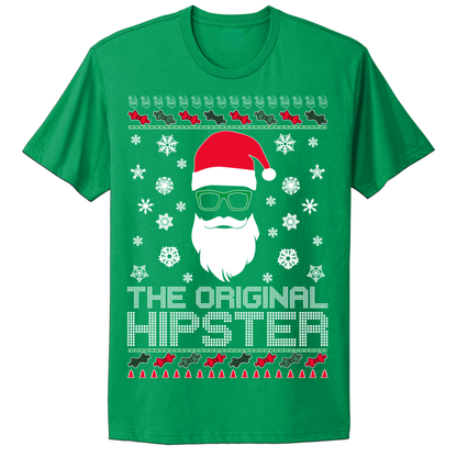 Ugly Christmas Tshirt Santa Original Hipster