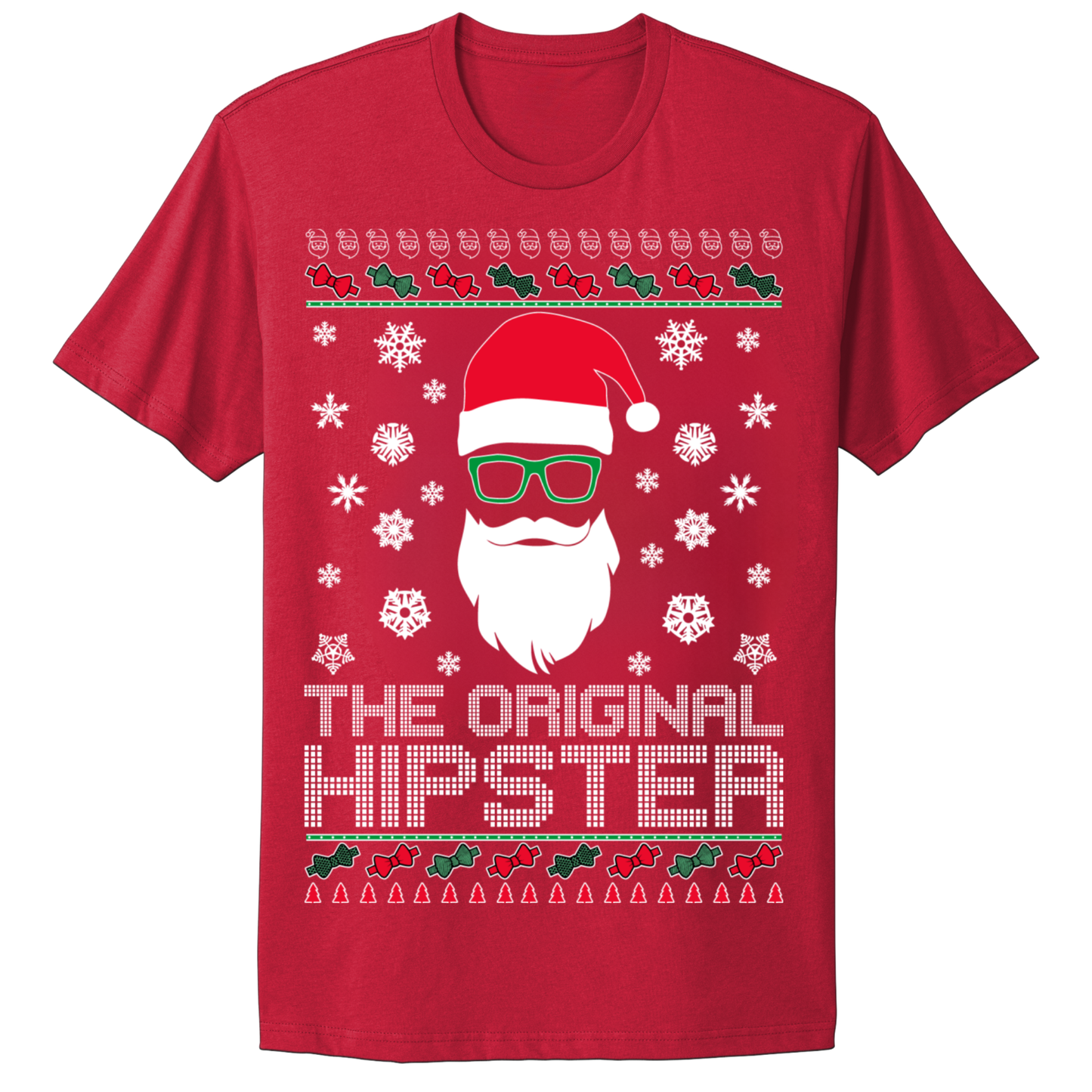 Ugly Christmas Tshirt Santa Original Hipster