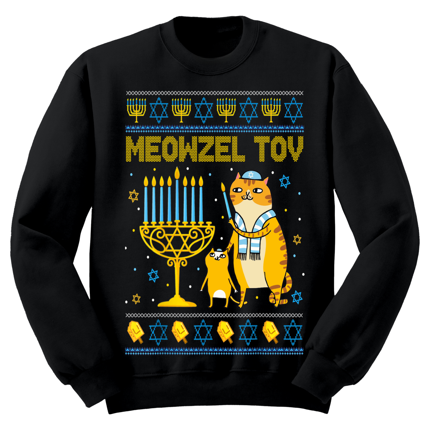 Ugly Hanukkah Sweatshirt Let's Get Lit