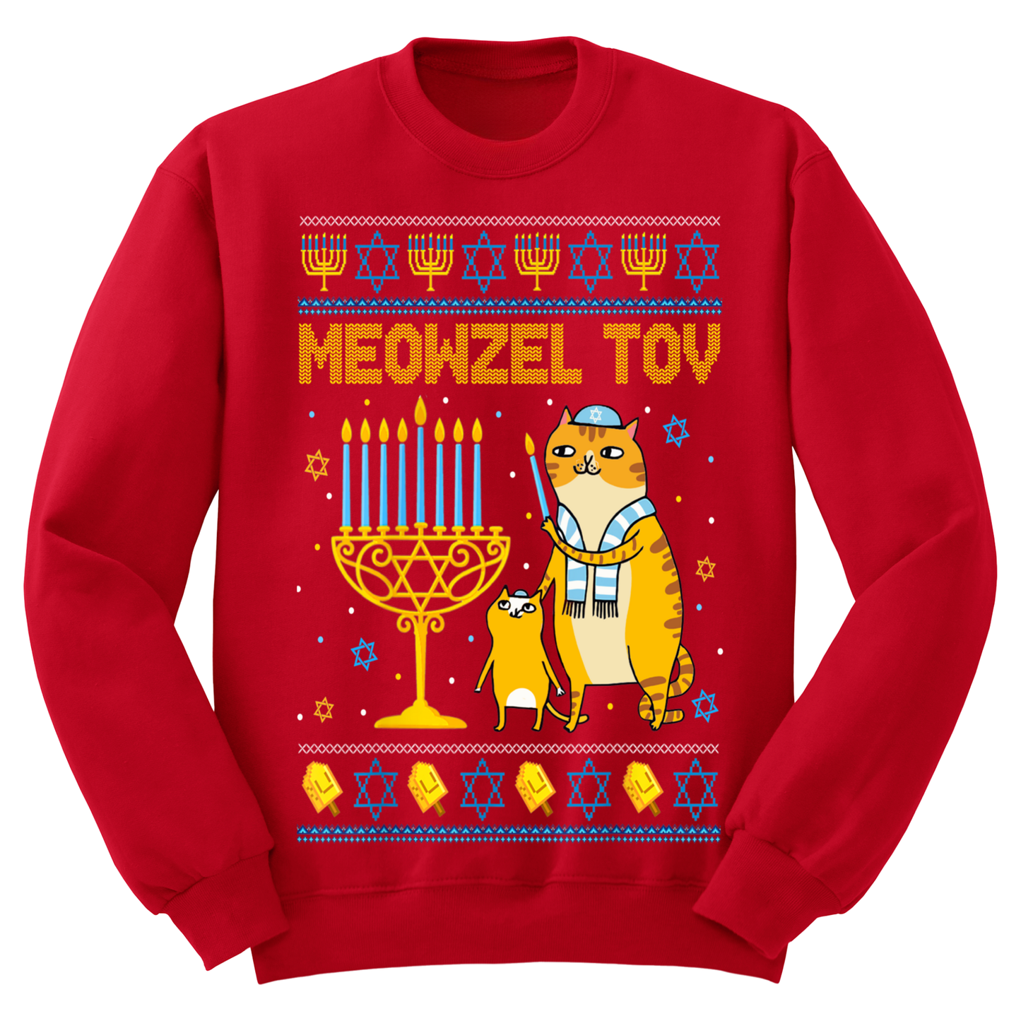 Ugly Hanukkah Sweatshirt Let's Get Lit