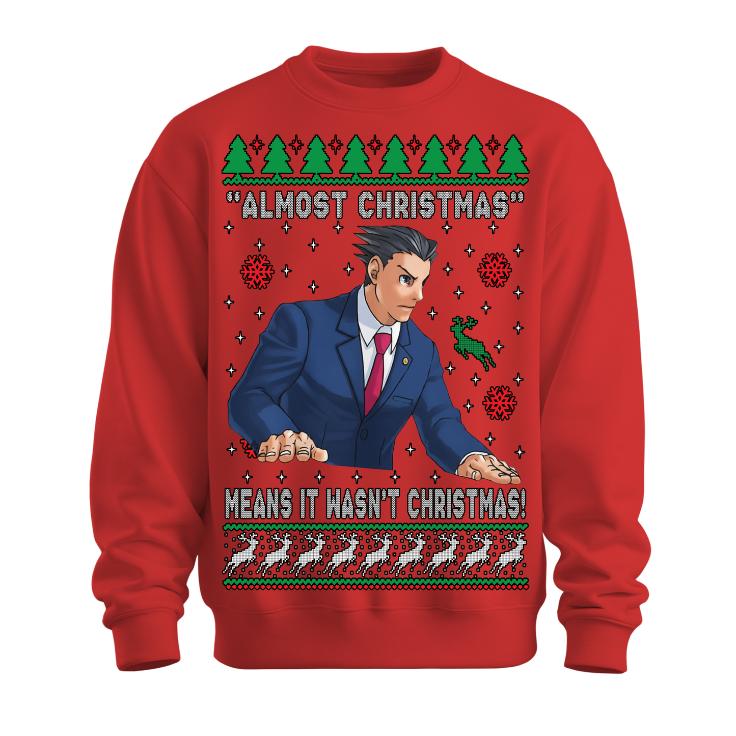 Ugly Christmas Sweater Almost Christmas Ace Attorney