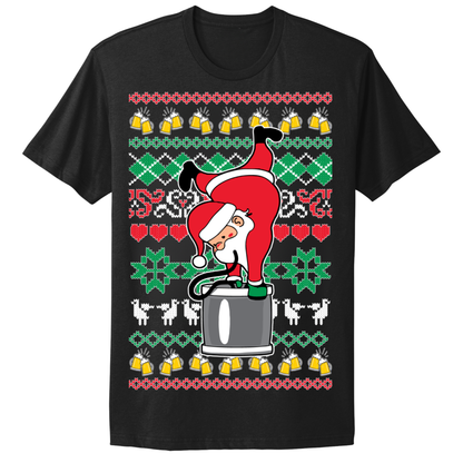 Ugly Christmas Tshirt Drunk Santa Keg Stand