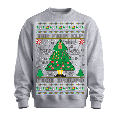 Ugly Christmas Sweater Four Elf Food Group