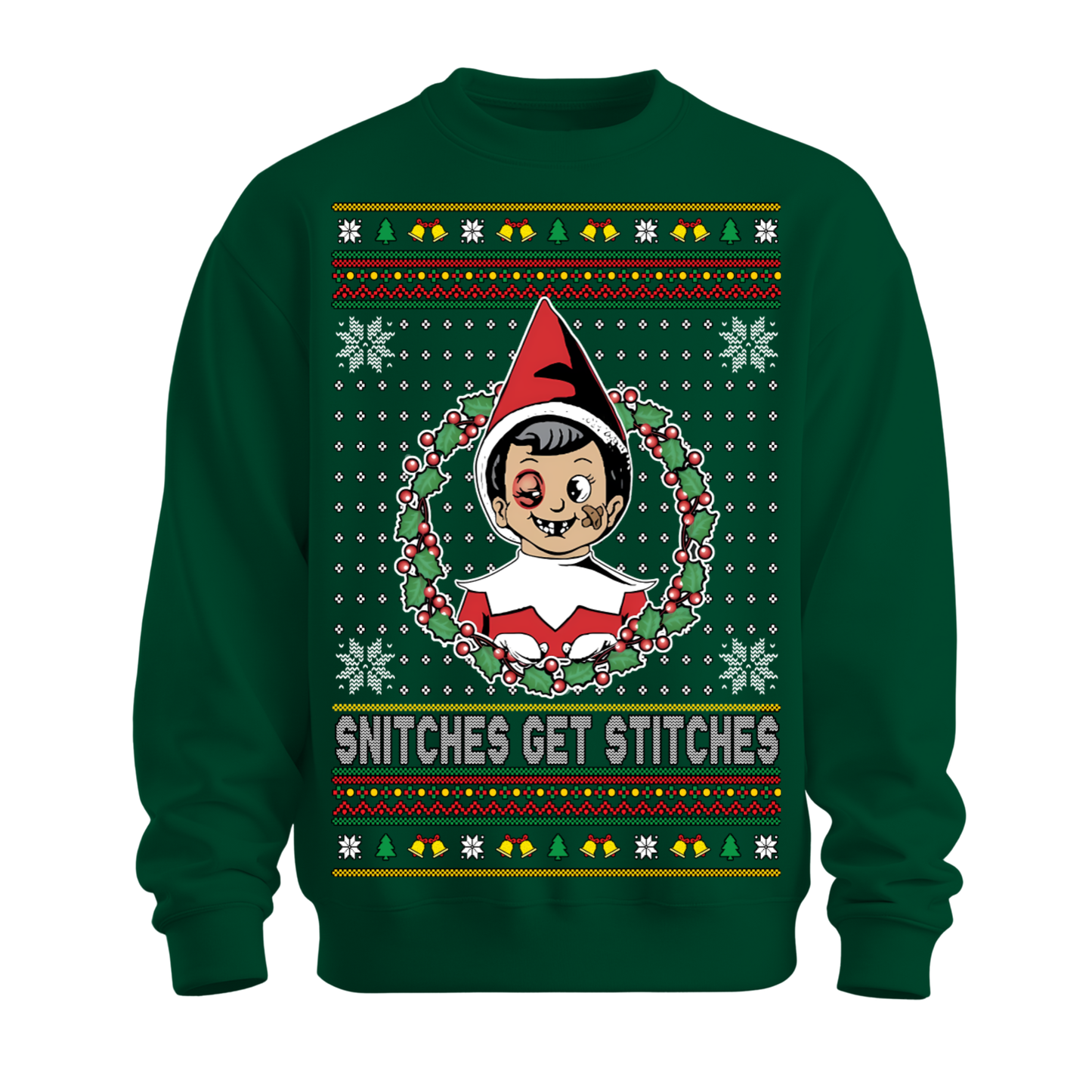 Ugly Christmas Sweater Snitches Get Stitches