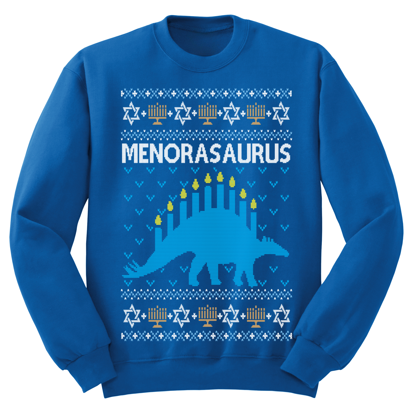 Ugly Hanukkah Sweatshirt Menorasaurus