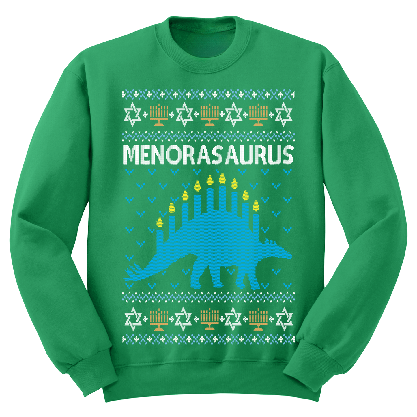 Ugly Hanukkah Sweatshirt Menorasaurus