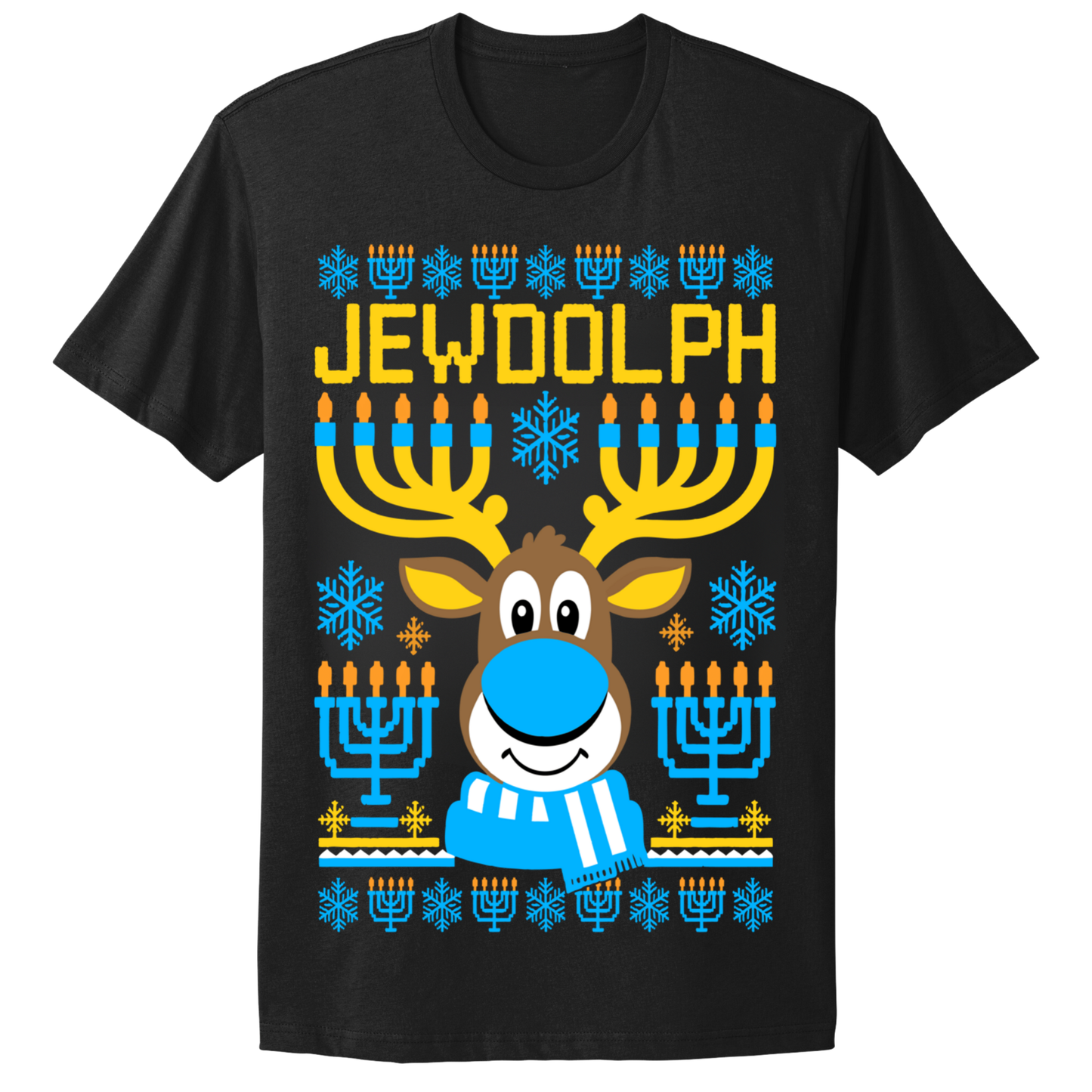 Ugly Hanukkah Tshirt Jewdolph The Jewish Reindeer