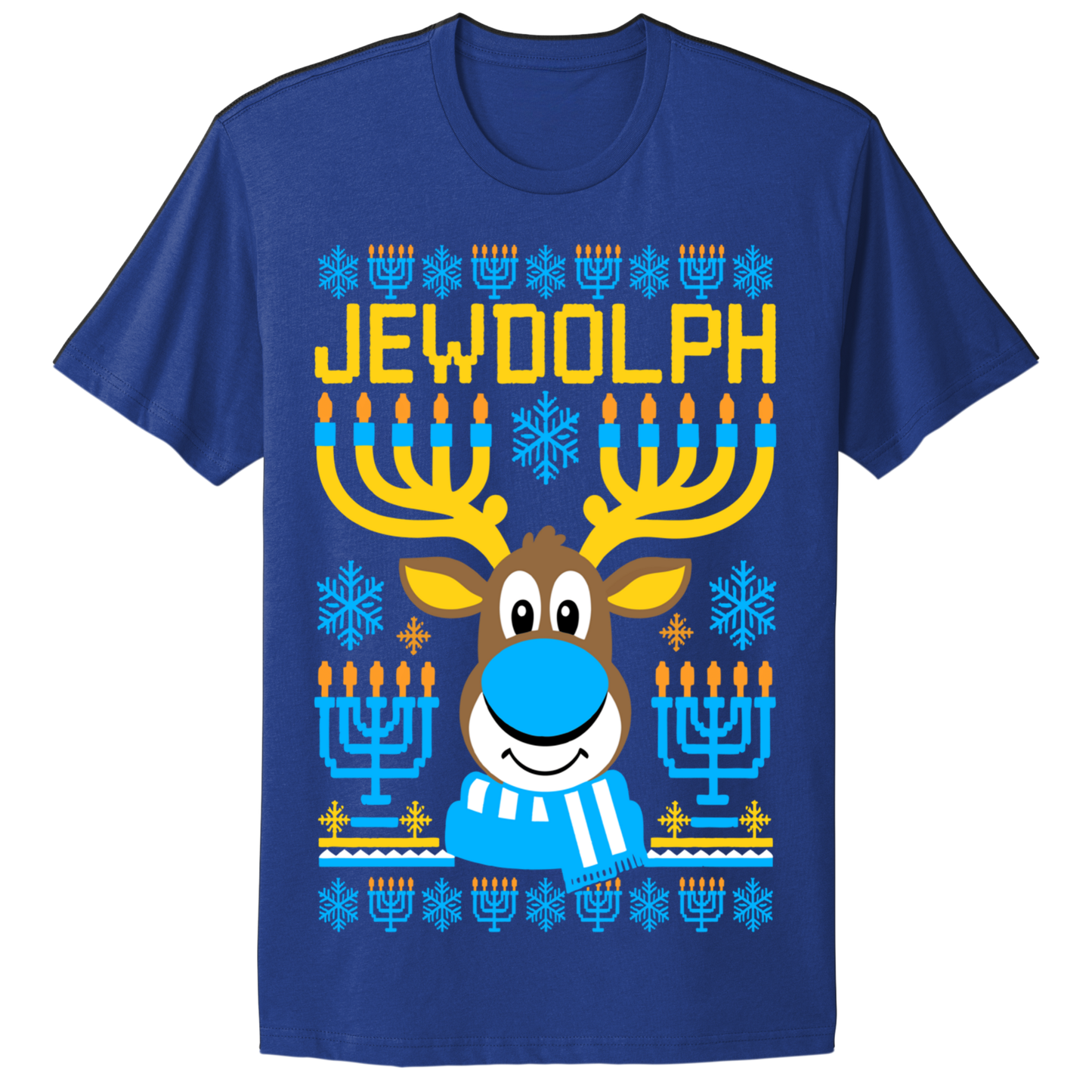 Ugly Hanukkah Tshirt Jewdolph The Jewish Reindeer