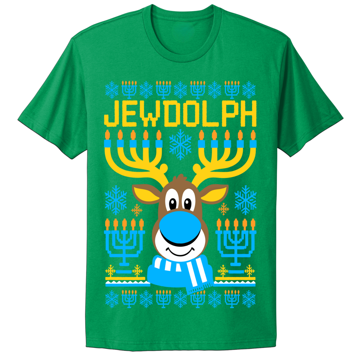 Ugly Hanukkah Tshirt Jewdolph The Jewish Reindeer