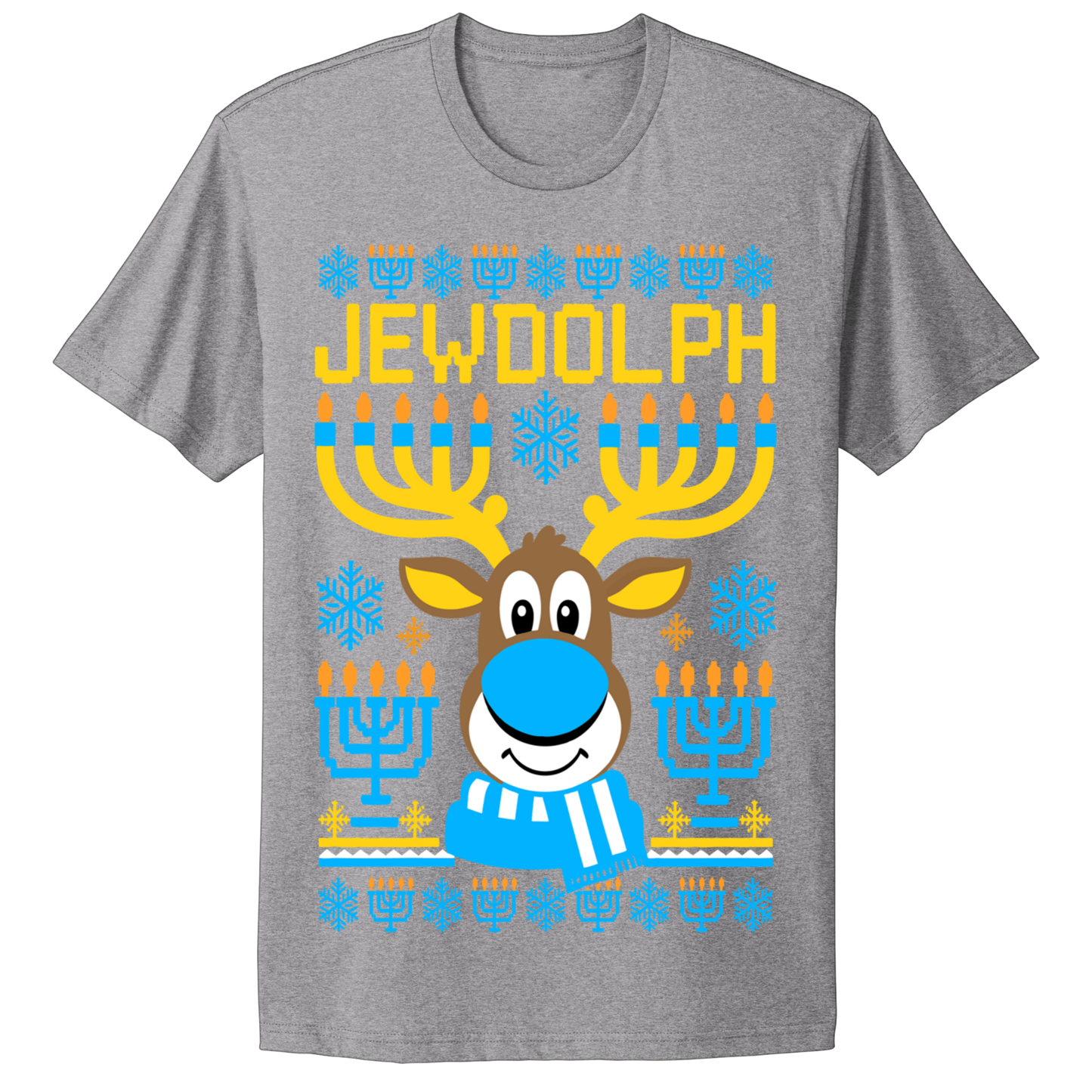 Ugly Hanukkah Tshirt Jewdolph The Jewish Reindeer