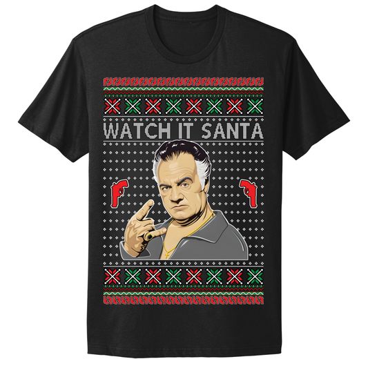 Ugly Christmas Tshirt Watch It Santa Italian