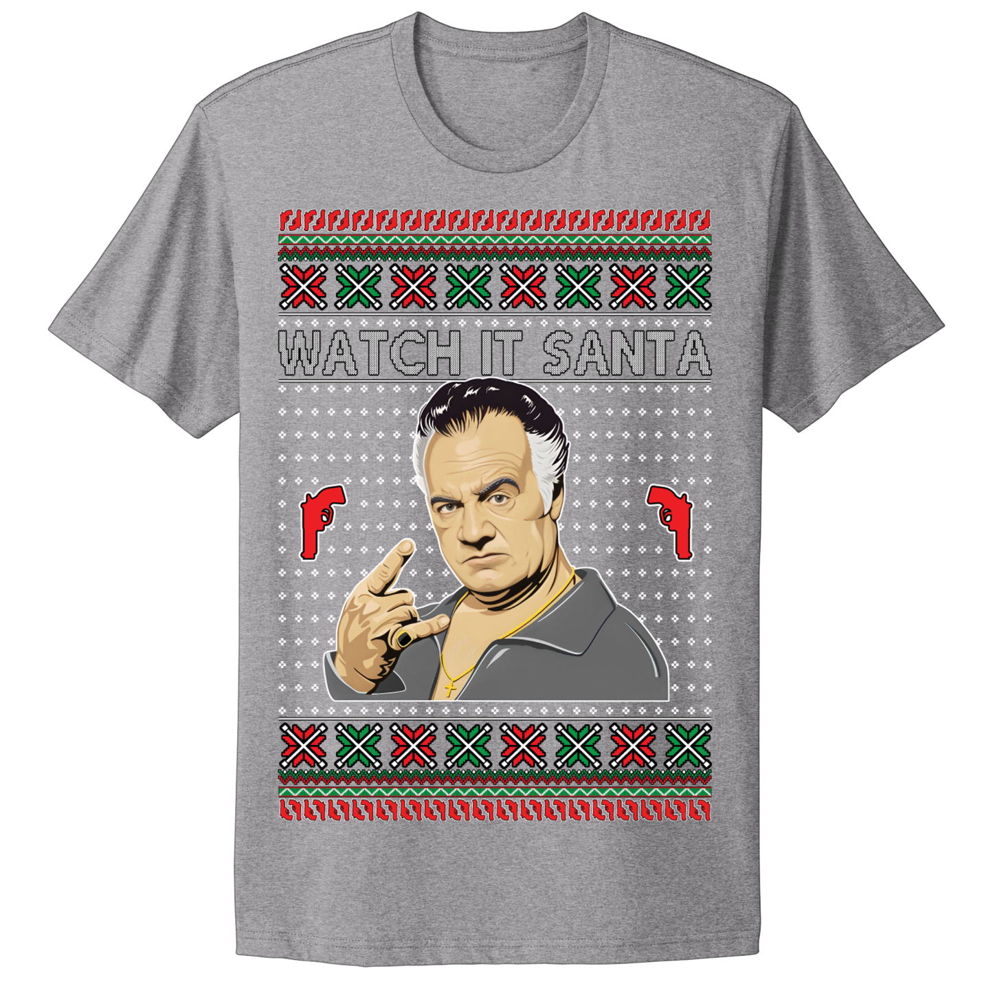 Ugly Christmas Tshirt Watch It Santa Italian