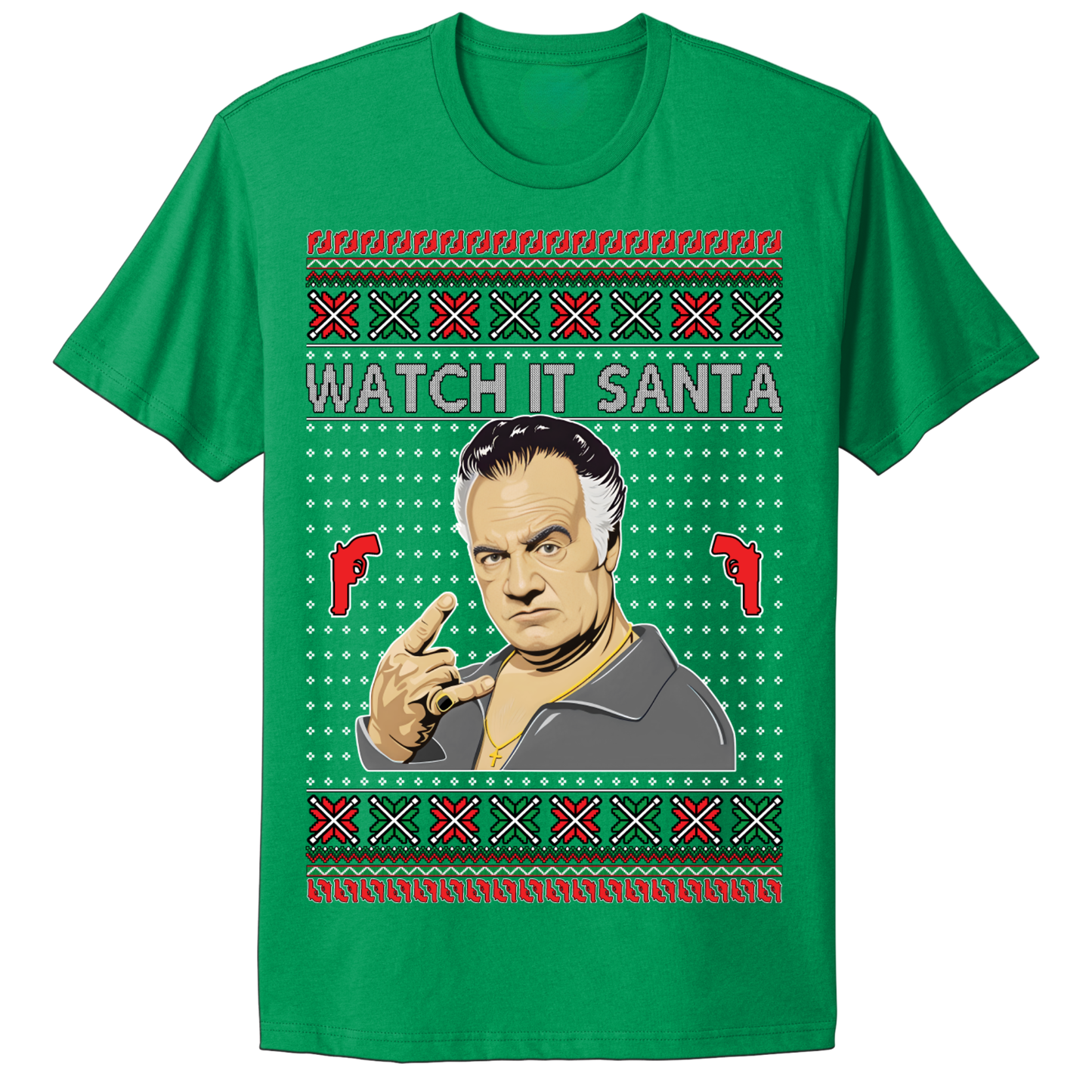 Ugly Christmas Tshirt Watch It Santa Italian