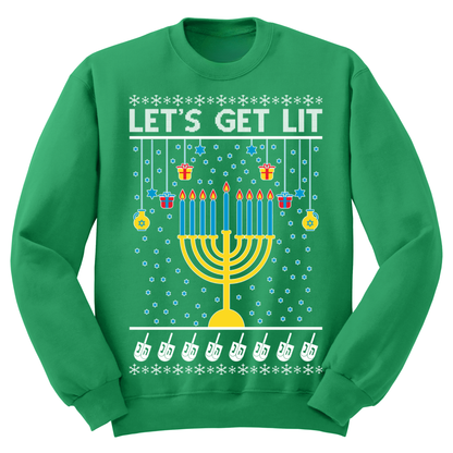 Ugly Hannukah Sweater Lets Git Lit