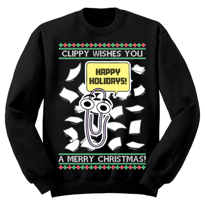 Ugly Christmas Sweater Clippy Merry Christmas