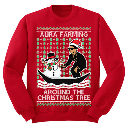 Ugly Christmas Sweater Aura Farming Christmas Tree