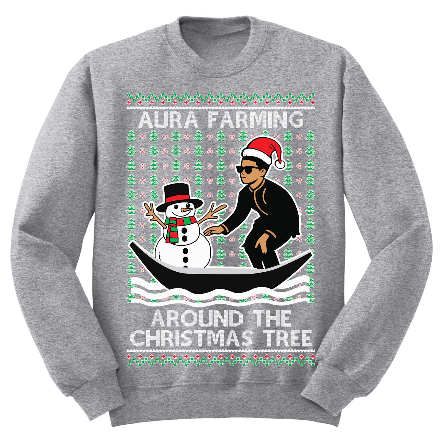 Ugly Christmas Sweater Aura Farming Christmas Tree