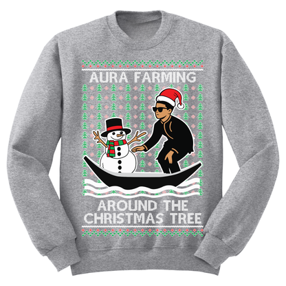 Ugly Christmas Sweater Aura Farming Christmas Tree