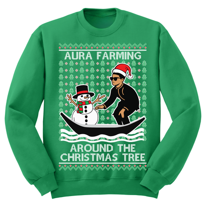 Ugly Christmas Sweater Aura Farming Christmas Tree