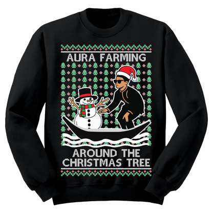Ugly Christmas Sweater Aura Farming Christmas Tree
