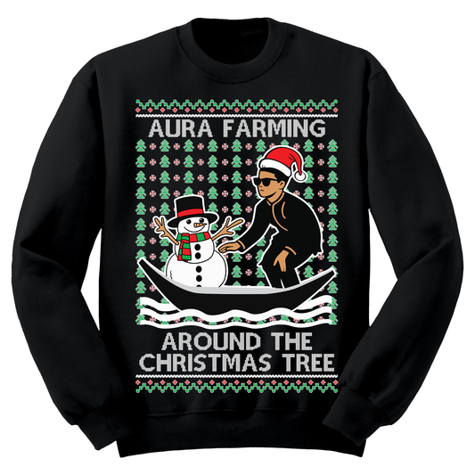 Ugly Christmas Sweater Aura Farming Christmas Tree