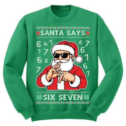 Ugly Christmas Sweater Santa Says 67