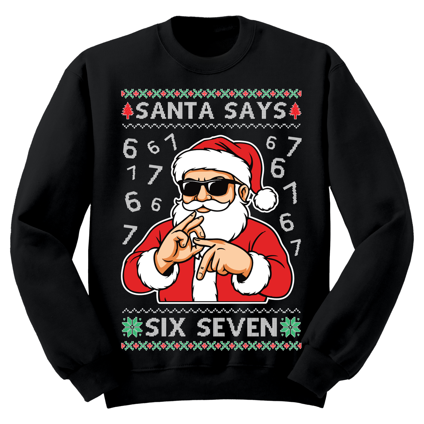 Ugly Christmas Sweater Santa Says 67