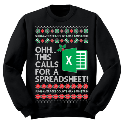 Ugly Christmas Sweater This Calls For A Spreadsheet