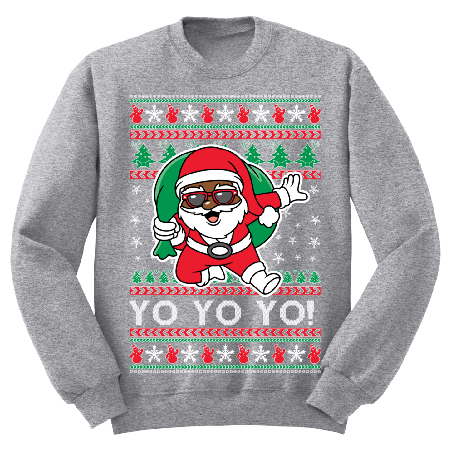 Ugly Christmas Sweater Yo Yo Hiphop Santa