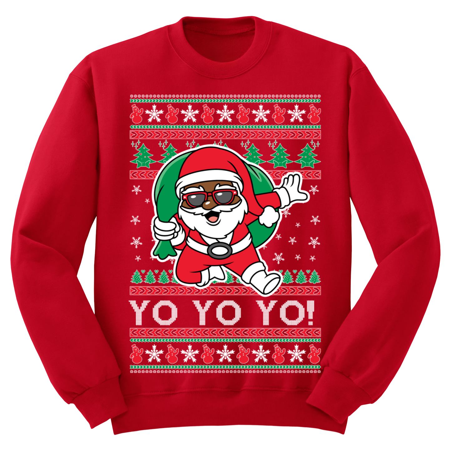 Ugly Christmas Sweater Yo Yo Hiphop Santa