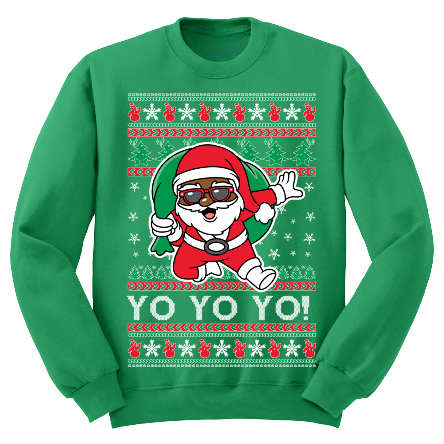 Ugly Christmas Sweater Yo Yo Hiphop Santa