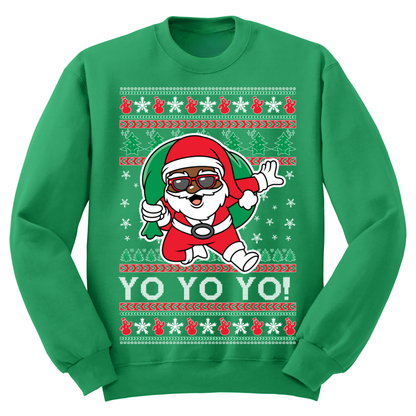 Ugly Christmas Sweater Yo Yo Hiphop Santa