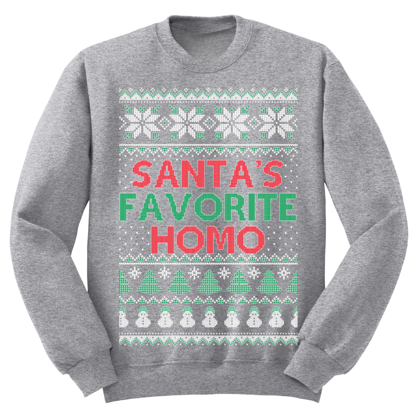 Ugly Christmas Sweater Santa Favorite Homo