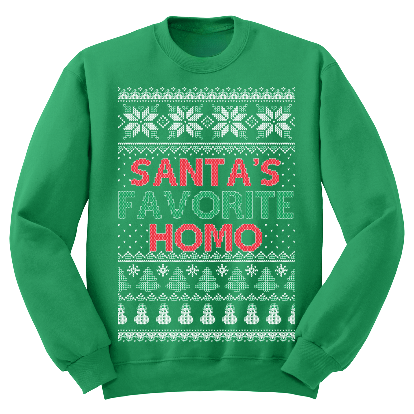 Ugly Christmas Sweater Santa Favorite Homo