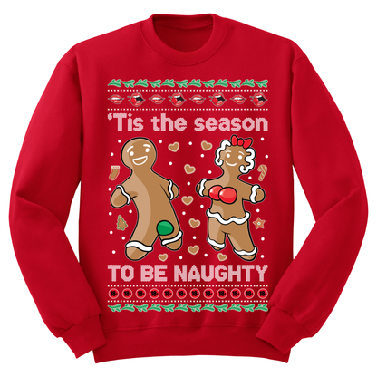 Ugly Christmas Sweater Tis The Season To Be Naughty