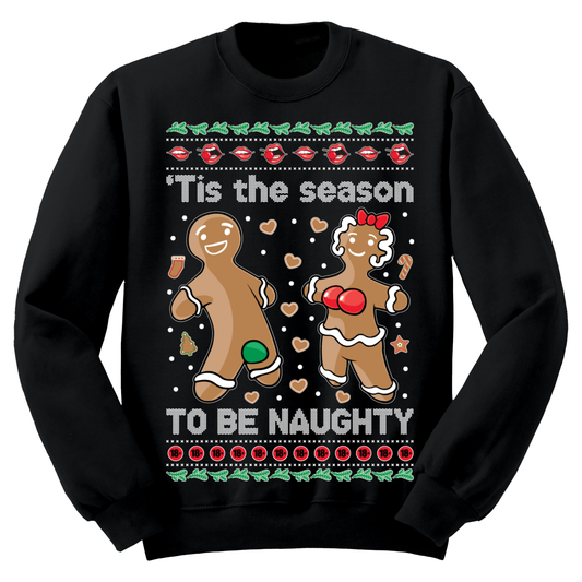 Ugly Christmas Sweater Tis The Season To Be Naughty
