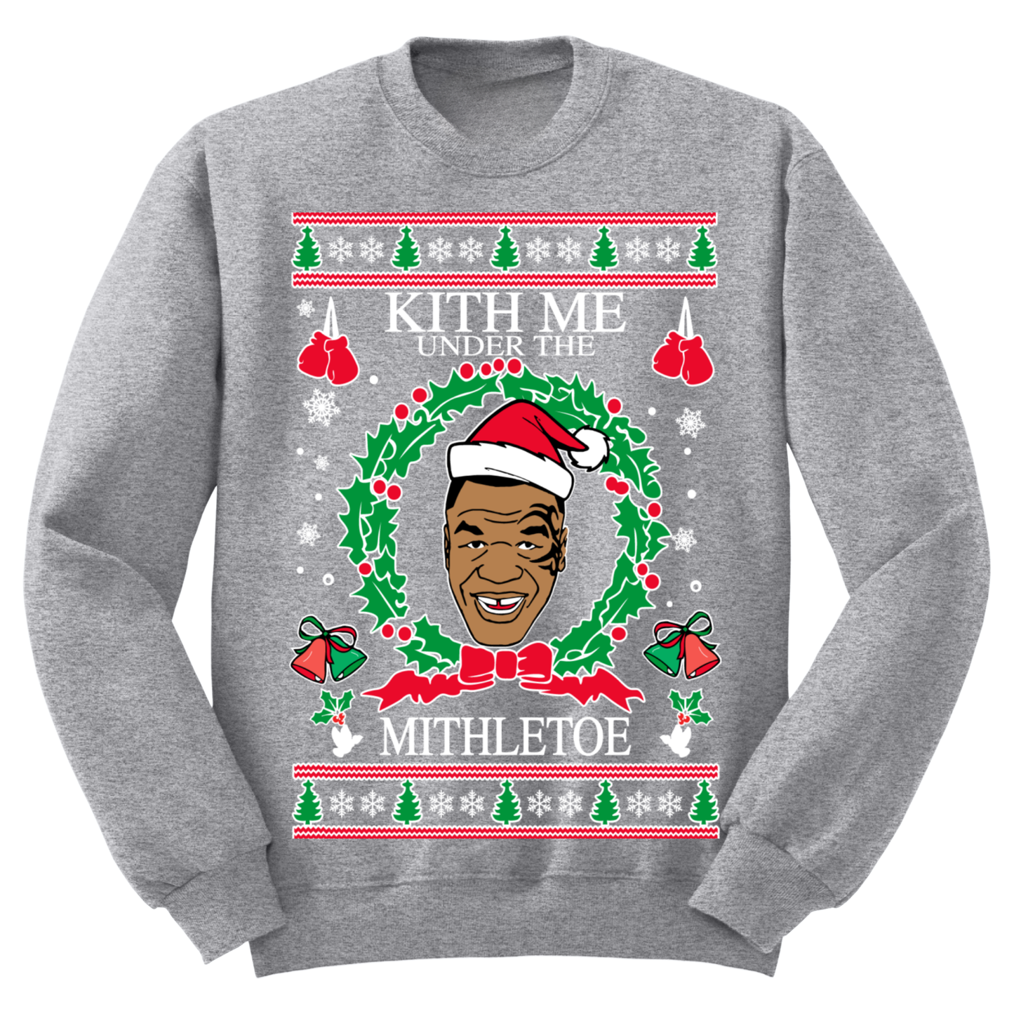 Ugly Christmas Sweater Kiss My Under The Misletoe