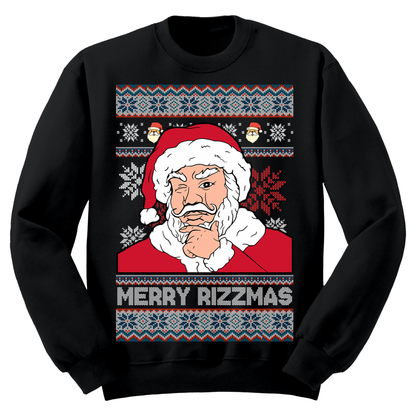 Ugly Christmas Sweater Santa Rizz Merry Christmas