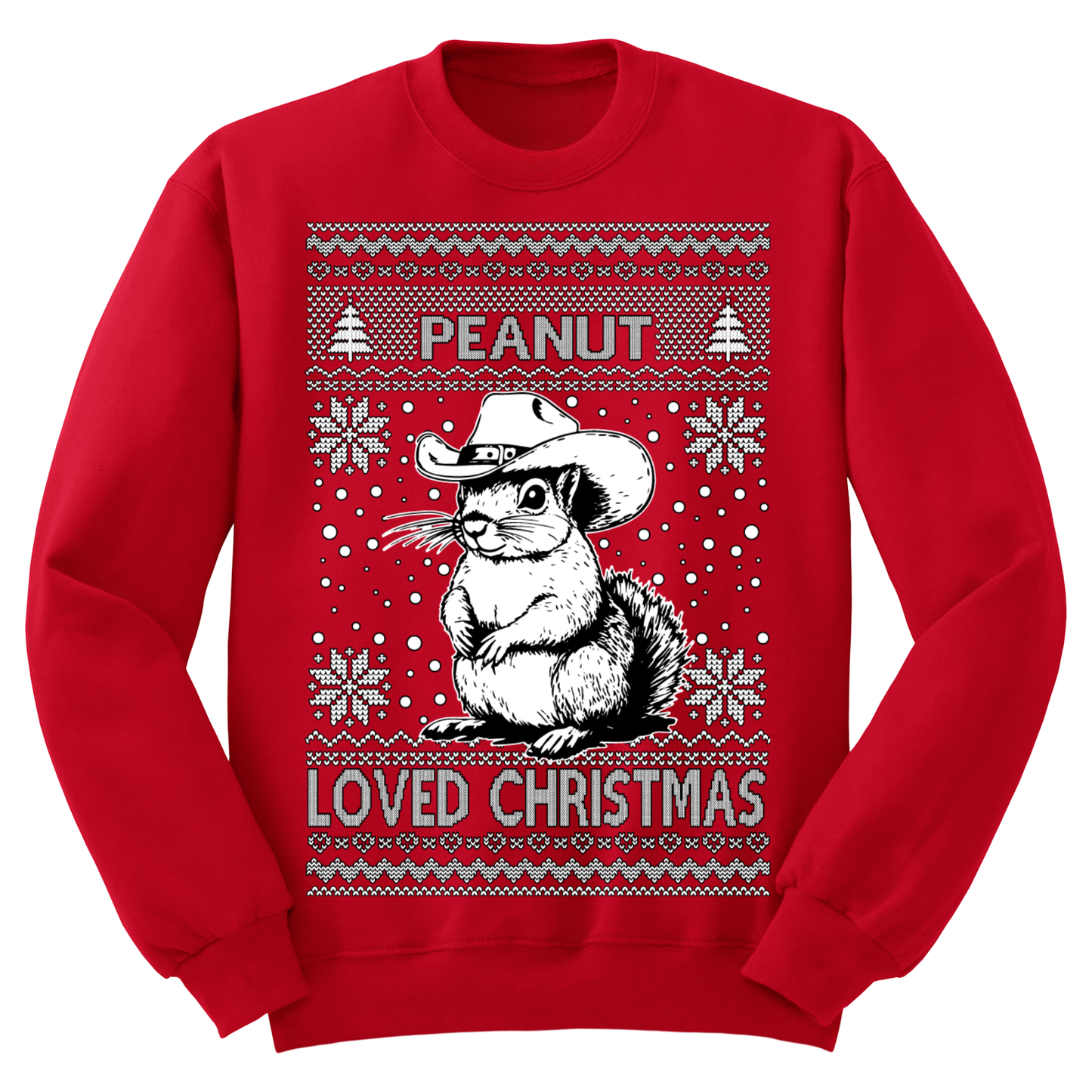 Ugly Christmas Sweater Peanut Loved Christmas Squirrel