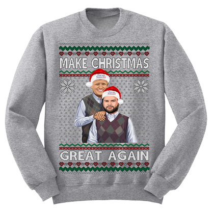 Ugly Christmas Sweater MAGA Christmas Trump Vance Portrait