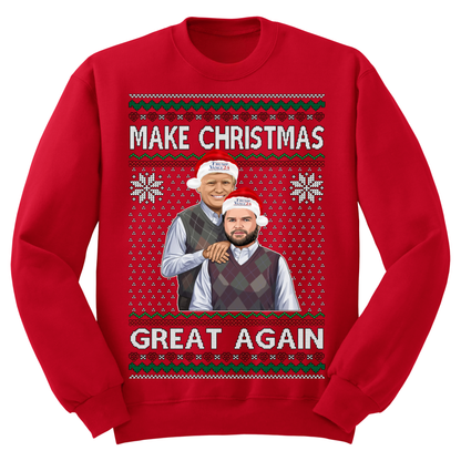 Ugly Christmas Sweater MAGA Christmas Trump Vance Portrait