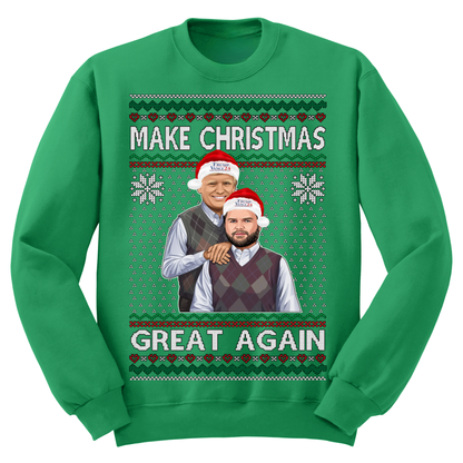Ugly Christmas Sweater MAGA Christmas Trump Vance Portrait
